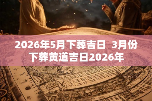 2026年5月下葬吉日  3月份下葬黄道吉日2026年