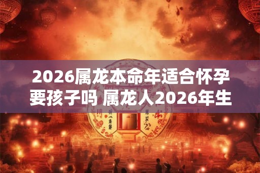 2026属龙本命年适合怀孕要孩子吗 属龙人2026年生孩子怎么样