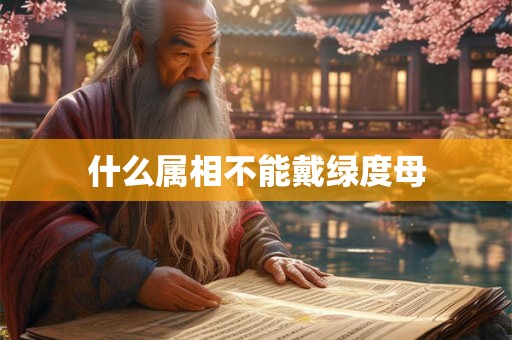 什么属相不能戴绿度母