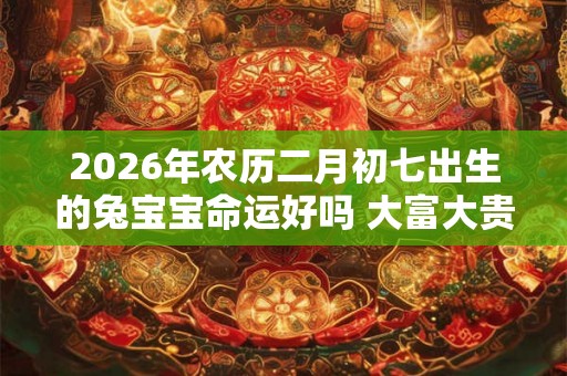 2026年农历二月初七出生的兔宝宝命运好吗 大富大贵吗