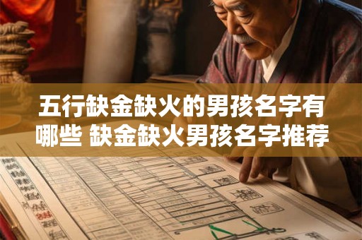 五行缺金缺火的男孩名字有哪些 缺金缺火男孩名字推荐