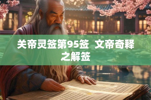 关帝灵签第95签  文帝奇释之解签