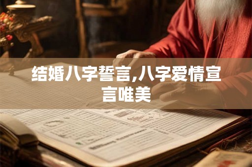 结婚八字誓言,八字爱情宣言唯美