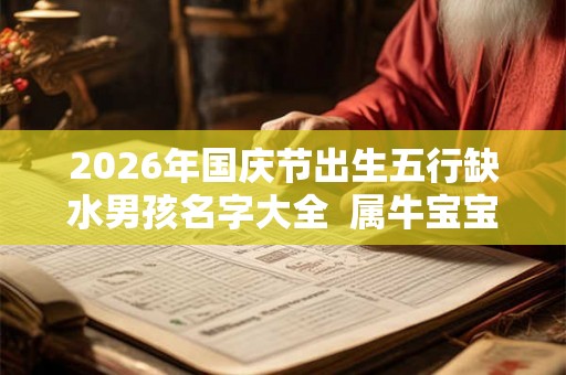2026年国庆节出生五行缺水男孩名字大全  属牛宝宝取名宜用字