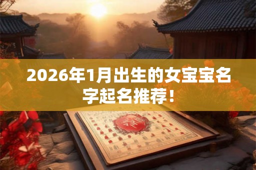 2026年1月出生的女宝宝名字起名推荐！