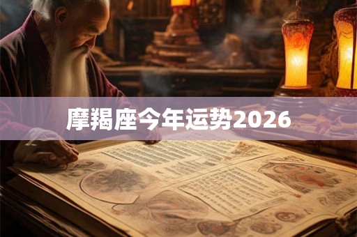 摩羯座今年运势2026