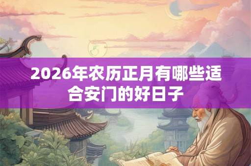 2026年农历正月有哪些适合安门的好日子