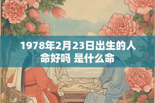 1978年2月23日出生的人命好吗 是什么命 1978年2月23日出生的人命好吗 是什么命