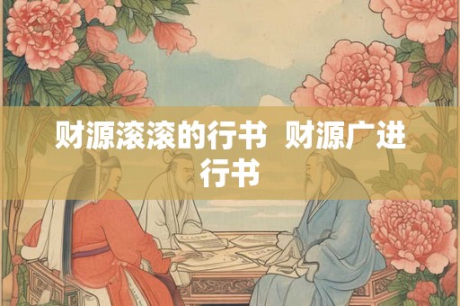 财源滚滚的行书  财源广进行书