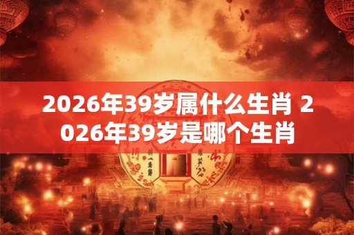 2026年39岁属什么生肖 2026年39岁是哪个生肖