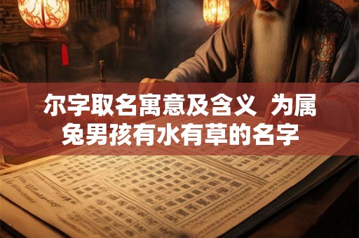 尔字取名寓意及含义  为属兔男孩有水有草的名字