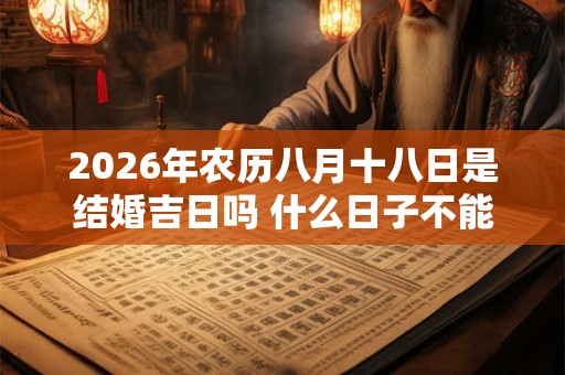 2026年农历八月十八日是结婚吉日吗 什么日子不能结婚