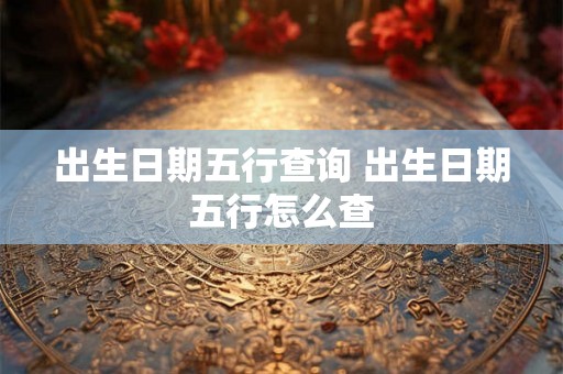 出生日期五行查询 出生日期五行怎么查