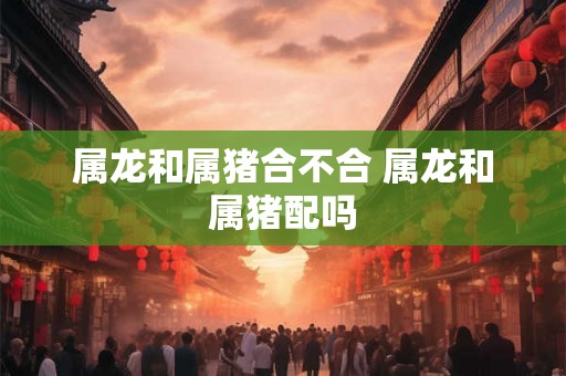 属龙和属猪合不合 属龙和属猪配吗