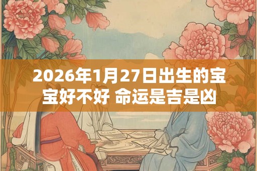2026年1月27日出生的宝宝好不好 命运是吉是凶 2026年1月27日出生的宝宝好不好 命运是吉是凶