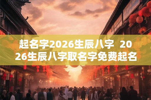 起名字2026生辰八字 2026生辰八字取名字免费起名 起名字2026生辰八字 2026生辰八字取名字免费起名