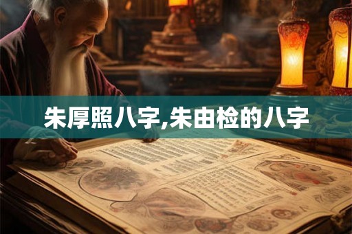 朱厚照八字,朱由检的八字
