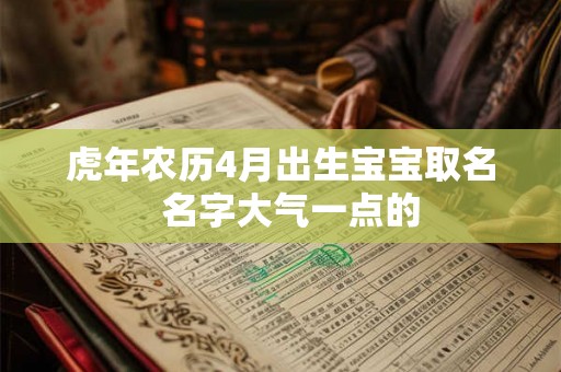 虎年农历4月出生宝宝取名  名字大气一点的