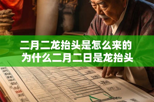 二月二龙抬头是怎么来的 为什么二月二日是龙抬头