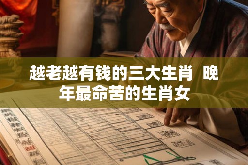 越老越有钱的三大生肖  晚年最命苦的生肖女