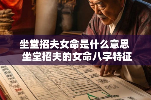 坐堂招夫女命是什么意思  坐堂招夫的女命八字特征