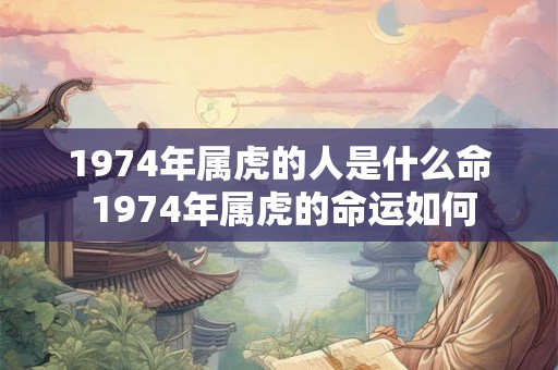 1974年属虎的人是什么命 1974年属虎的命运如何