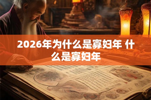 2026年为什么是寡妇年 什么是寡妇年