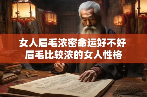 女人眉毛浓密命运好不好 眉毛比较浓的女人性格 女人眉毛浓密命运好不好 眉毛比较浓的女人性格