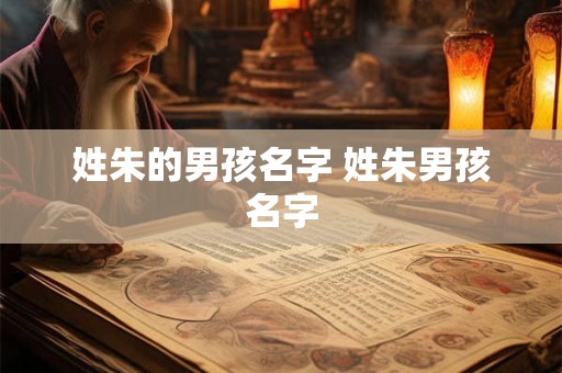 姓朱的男孩名字 姓朱男孩名字
