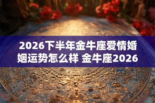 2026下半年金牛座爱情婚姻运势怎么样 金牛座2026的爱情运势分析