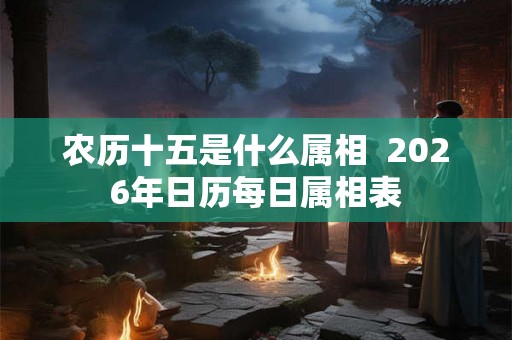 农历十五是什么属相  2026年日历每日属相表
