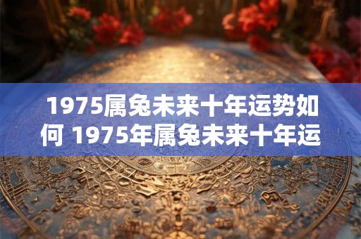 1975属兔未来十年运势如何 1975年属兔未来十年运势如何