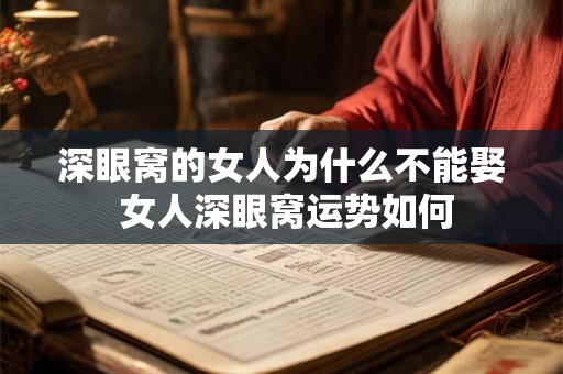 深眼窝的女人为什么不能娶 女人深眼窝运势如何