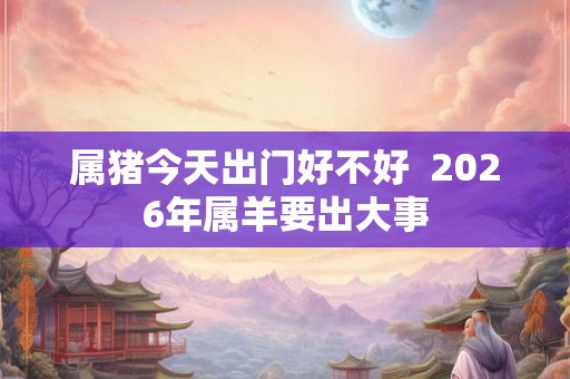 属猪今天出门好不好  2026年属羊要出大事