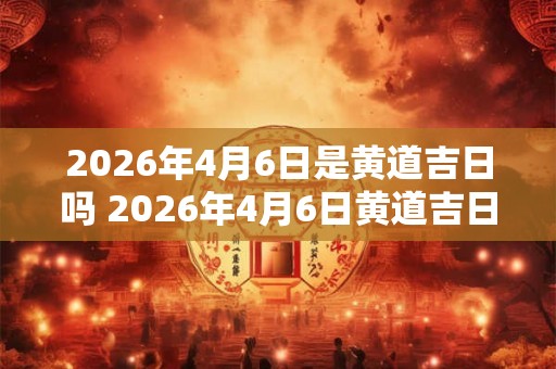 2026年4月6日是黄道吉日吗 2026年4月6日黄道吉日吗 2026年4月6日是黄道吉日吗 2026年4月6日黄道吉日吗