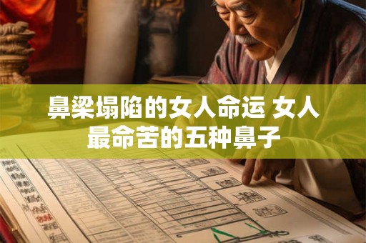 鼻梁塌陷的女人命运 女人最命苦的五种鼻子