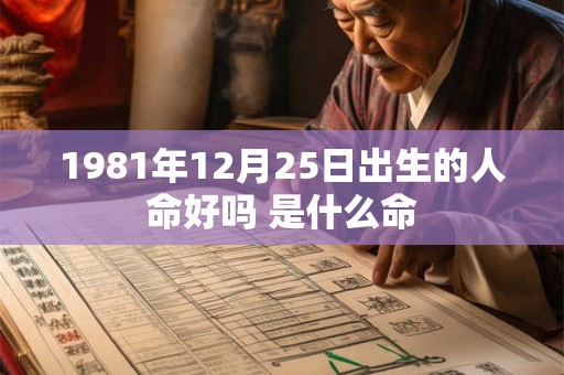 1981年12月25日出生的人命好吗 是什么命