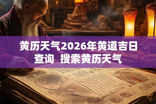 黄历天气2026年黄道吉日查询  搜索黄历天气