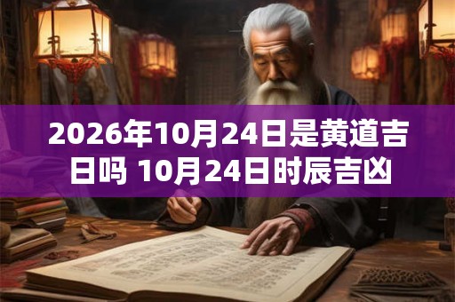 2026年10月24日是黄道吉日吗 10月24日时辰吉凶