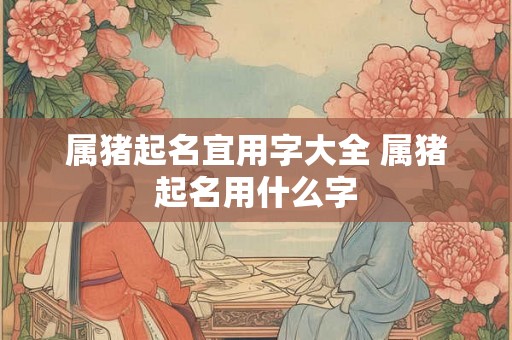 属猪起名宜用字大全 属猪起名用什么字