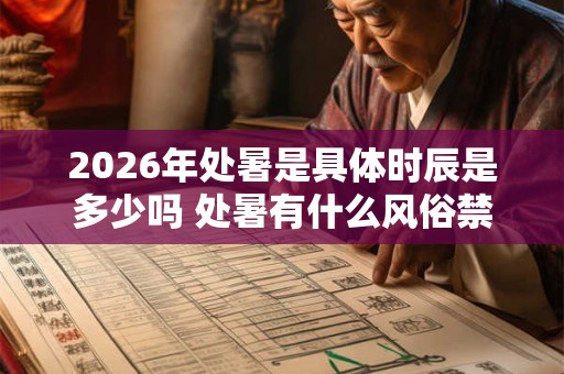 2026年处暑是具体时辰是多少吗 处暑有什么风俗禁忌