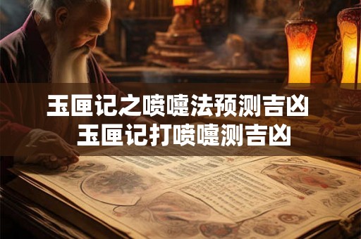玉匣记之喷嚏法预测吉凶  玉匣记打喷嚏测吉凶
