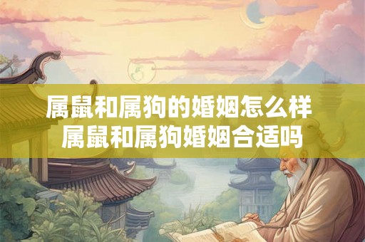 属鼠和属狗的婚姻怎么样 属鼠和属狗婚姻合适吗