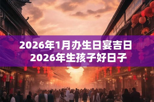 2026年1月办生日宴吉日  2026年生孩子好日子