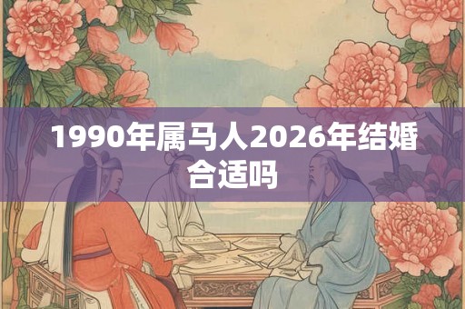 1990年属马人2026年结婚合适吗