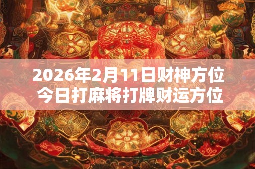 2026年2月11日财神方位 今日打麻将打牌财运方位