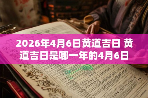 2026年4月6日黄道吉日 黄道吉日是哪一年的4月6日 2026年4月6日黄道吉日 黄道吉日是哪一年的4月6日