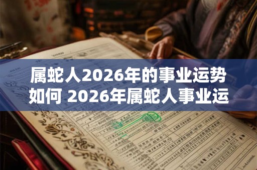 属蛇人2026年的事业运势如何 2026年属蛇人事业运势如何