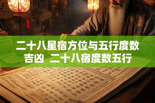 二十八星宿方位与五行度数吉凶  二十八宿度数五行