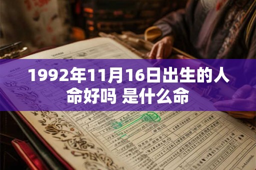 1992年11月16日出生的人命好吗 是什么命 1992年11月16日出生的人命好吗 是什么命